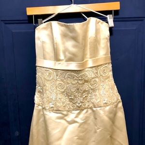 Cream Anne Barge Wedding Dress with Beading